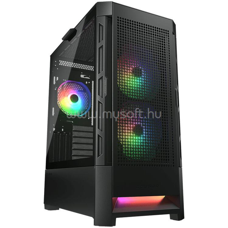 COUGAR DUOFACE RGB PC Case, Mid Tower, Black