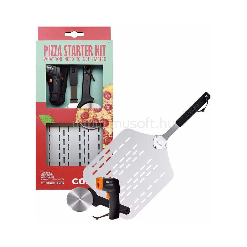 COZZE pizza start csomag: pizzalapát, pizzavágó, infra hőmérő