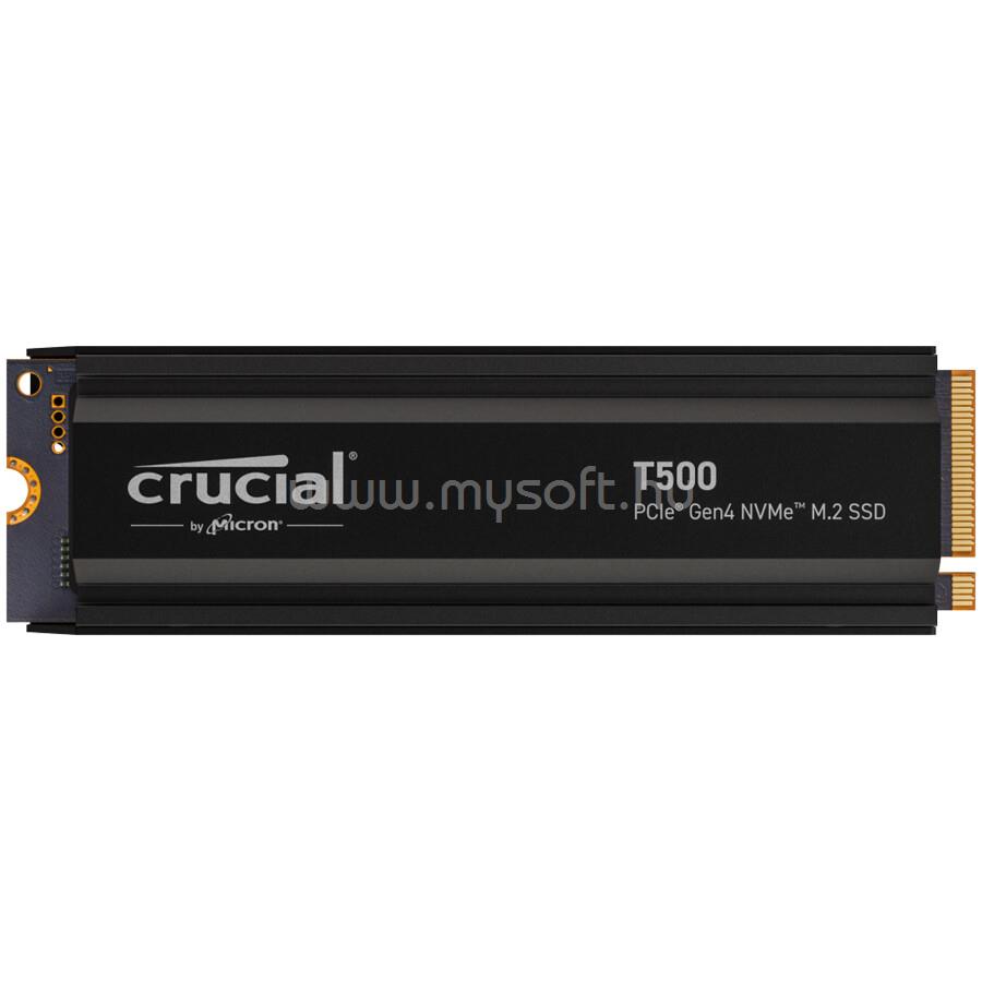 CRUCIAL T500 2TB PCIe Gen4 NVMe M.2 SSD with heatsink