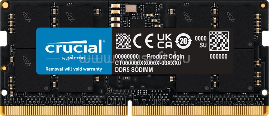 CRUCIAL-MICRON SODIMM memória 16GB DDR5 4800MHz CL40