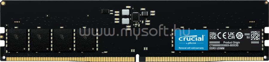 CRUCIAL UDIMM memória 32GB DDR5 4800MHz CL40