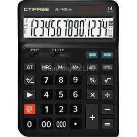CTIFREE CTIFREE CT-140E-BK fekete ergonómikus számológép, 145x198mm, 14 számjegy, dual power CT-140E-BK small