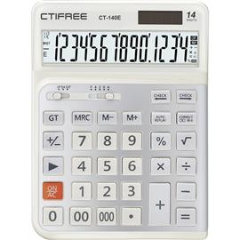 CTIFREE CTIFREE CT-140E fehér ergonómikus számológép, 145x198mm, 14 számjegy, dual power CT-140E small