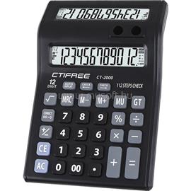 CTIFREE CTIFREE CT-2000 duál kijelzős fekete számológép, 135x195mm, 12 számjegy CT-2000 small