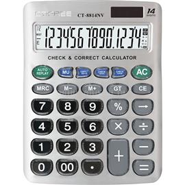 CTIFREE CTIFREE CT-8814NV ezüst színű számológép, 155x203mm, 14 számjegy, dual power CT-8814NV small