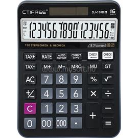CTIFREE CTIFREE DJ-160Dplus fekete számológép, 145x190mm, 16 számjegy, TAX funkció, dual power DJ-160DPLUS small