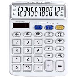 CTIFREE CTIFREE ECO-001 fehér számológép, 120x154mm, 12 számjegy, dual power ECO-001(SDC-3811C) small