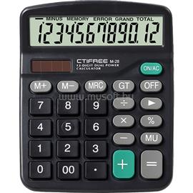 CTIFREE CTIFREE M-28 fekete számológép, 120x150mm, 12 számjegy, dual power M-28 small