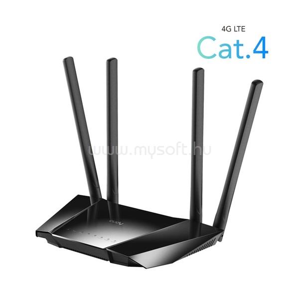 CUDY LT400 N300 WIFI 4G LTE nanoSIM router (fekete)