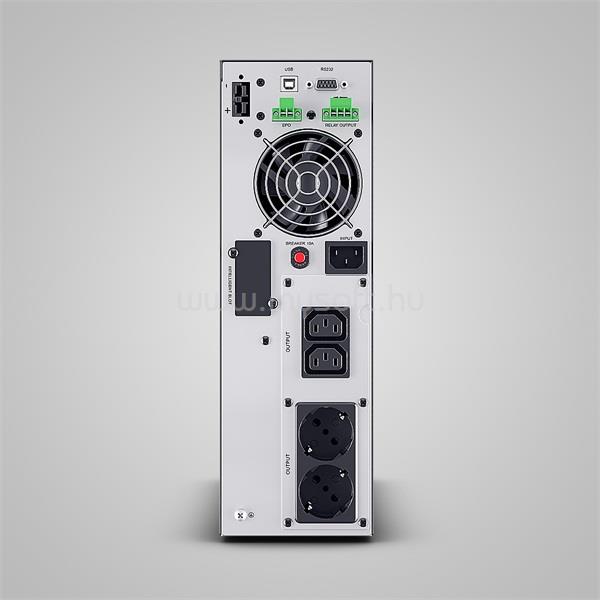 CYBERPOWER Online S ECO ups, 2000VA 1800W, 2xSCHUKO 2xIEC C13, online, tiszta szinuszos, aktív PFC, torony