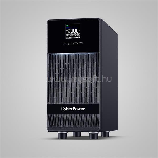 CYBERPOWER Online S ECO ups, 3000VA 2700W, 4xSCHUKO 2xIEC C13, online, tiszta szinuszos, aktív PFC, torony