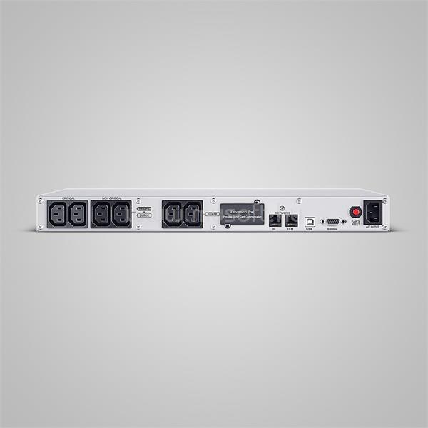 CYBERPOWER UPS, 6xC13,1xUSB 1500VA 900W Aktív PFC,tiszta színuszos szünetmentes,LINE-INTERAKTÍV, AVR,színes LCD, 1U rack