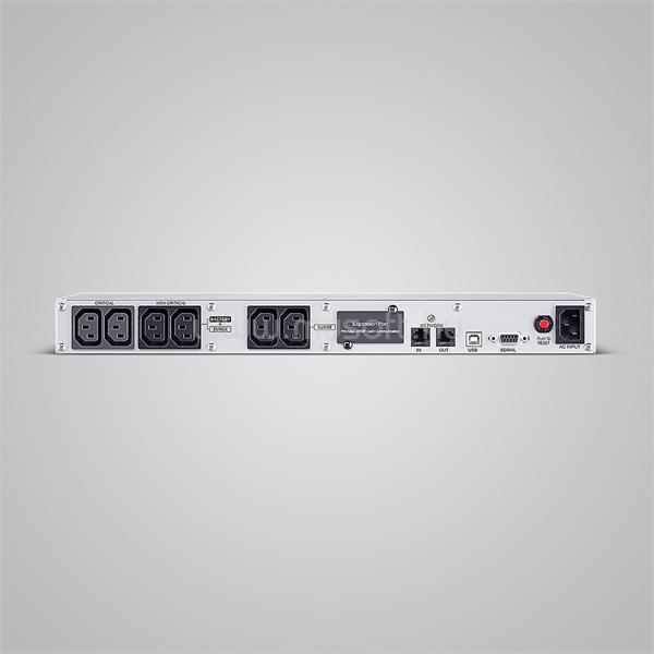 CYBERPOWER UPS, 6xC13,1xUSB 700VA 420W Aktív PFC,tiszta színuszos szünetmentes,LINE-INTERAKTÍV, AVR,színes LCD, 1U rack