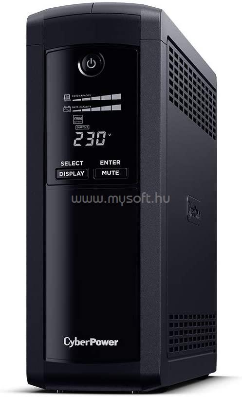 CYBERPOWER UPS, VP1600EILCD, 8x C13, 1600VA 960W 230V szünetmentes tápegység + USB LINE-INTERACTIVE