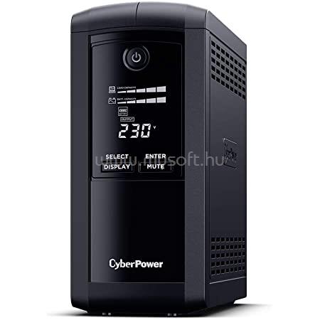 CYBERPOWER UPS, VP700EILCD, 6x C13, 700VA 390W 230V szünetmentes tápegység + USB LINE-INTERACTIVE