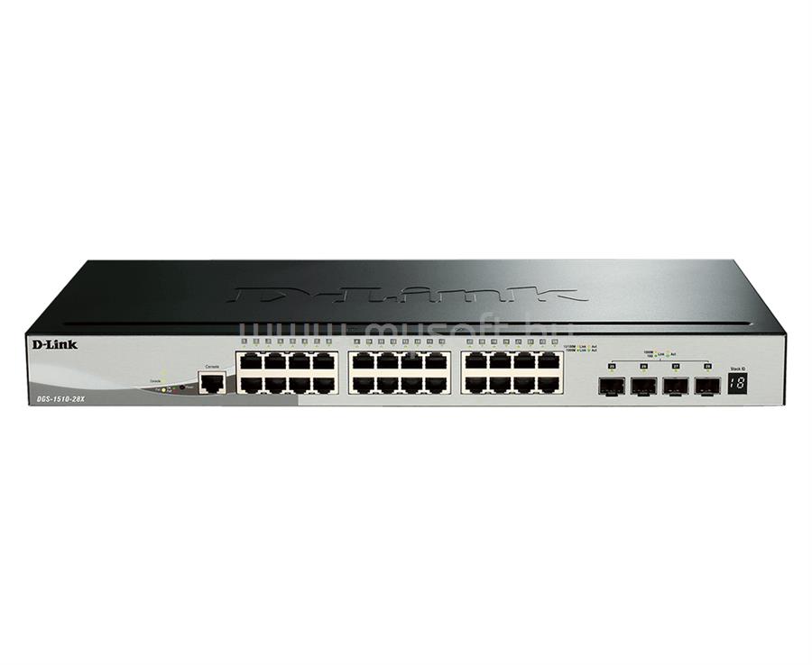 D-LINK DGS-1510-28X/E 28-Port Gigabit Stackable Smart Managed Switch including 4 10G SFP+