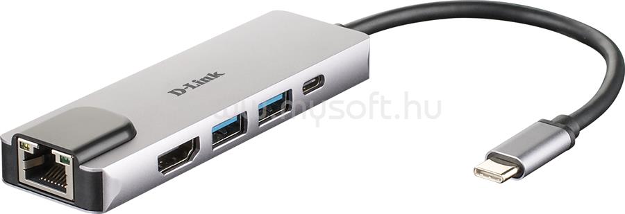 D-LINK DUB-M520 5-in-1 USB-C Hub with HDMI/Ethernet and Power Delivery