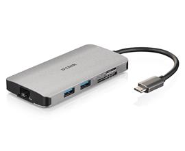 D-LINK DUB-M810 8-in-1 USB-C Hub with HDMI/Ethernet/Card Reader/Power Delivery DUB-M810 small