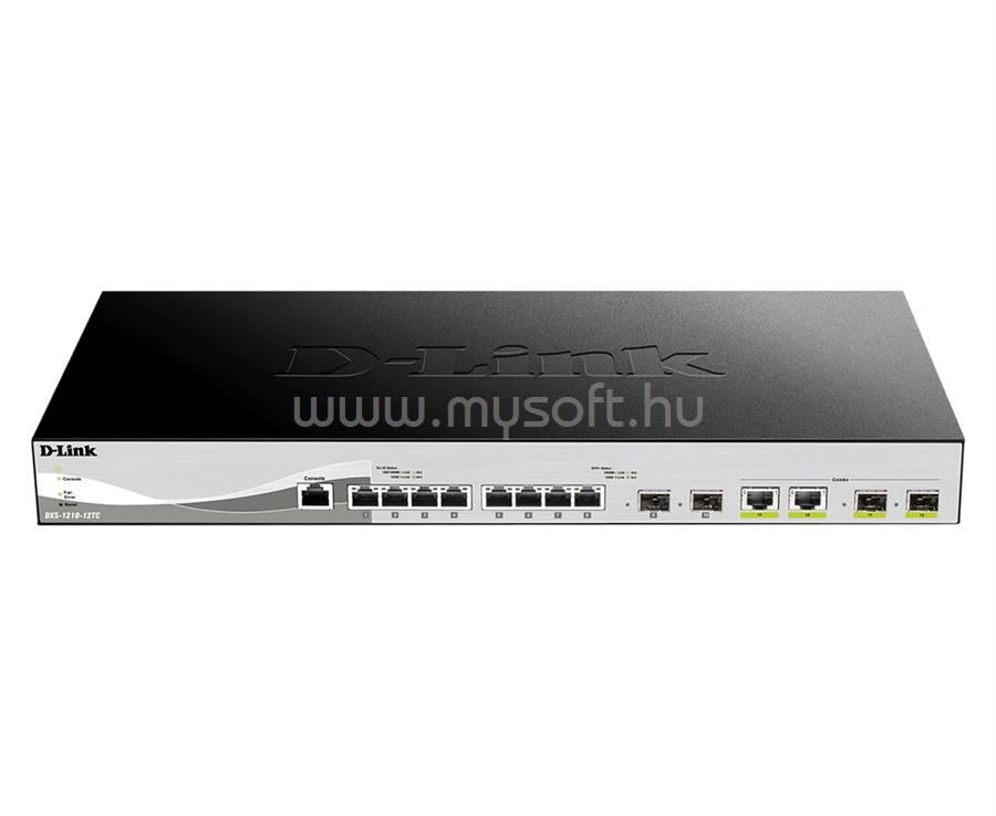 D-LINK DXS-1210-12TC/E - 12 portos Gigabit smart menedzselhető Switch