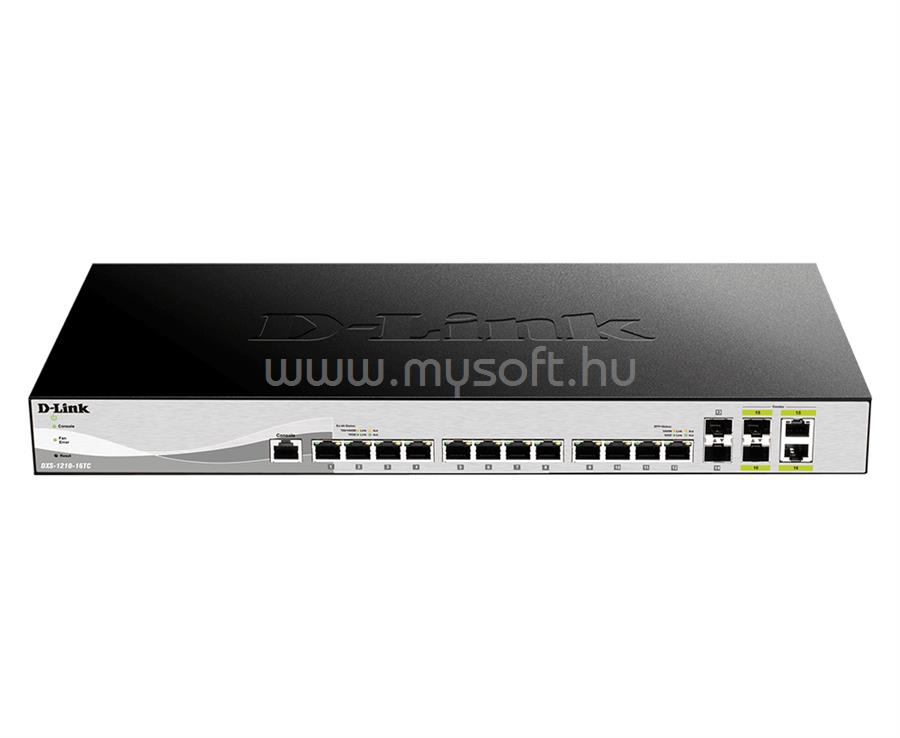 D-LINK DXS-1210-16TC/E - 12 portos Gigabit smart menedzselhető Switch