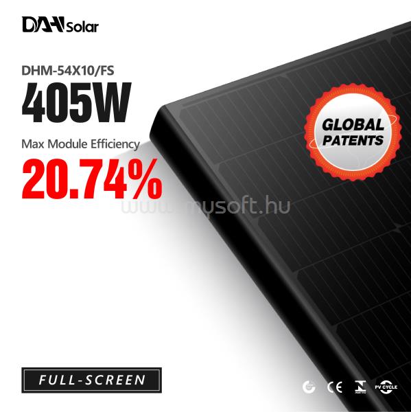DAH 405W Full Screen Full Black with white backsheet Mono