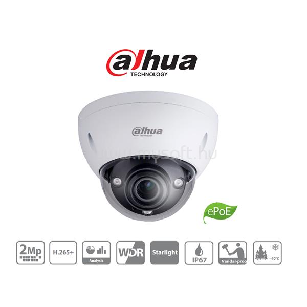 DAHUA IP dómkamera - IPC-HDBW8231E-ZEH (2MP, 2,7-12mm, kültéri, H265, IP67, IR50, WDR, IK10, PoE+, audio, I/O, IVS)