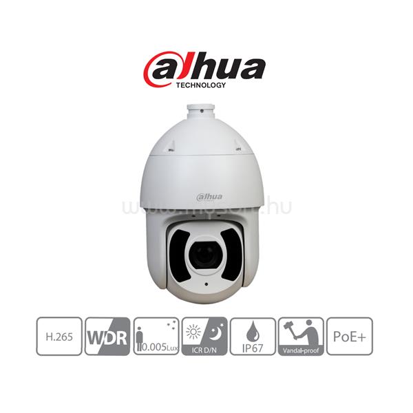 DAHUA IP PTZ Speed dómkamera - SD6CE230U-HNI (2MP, 30x zoom, H265+, IP67 IR200m, ICR, WDR, SD, I/O, audio, StarLight)