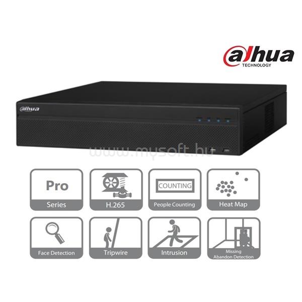 DAHUA NVR Rögzítő - NVR5864-4KS2 (64 csatorna, H265, 320Mbps rögzítési sávszélesség, HDMI+VGA, 3xUSB, 8x Sata, I/O,Raid)