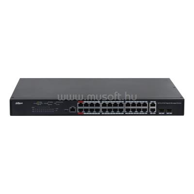 DAHUA PFS4226-24GT-370 Menedzselhető PoE switch (24x gigabit PoE/PoE+ (360W) + 2x SFP uplink, RedPort 90W)