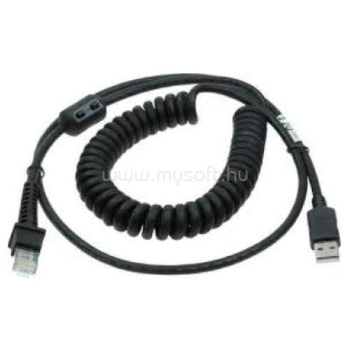 DATALOGIC CABL USB TYPE ATPUW COILED 2.4M BLK