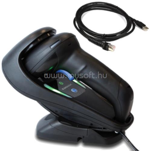 DATALOGIC Gryphon GBT4500, Kit, USB, High Density, Black, Disinfectant Ready Antimicrobial, (Kit includes scanner, WLC4090-BK-BT-DRA base and USB cable 90A052258)
