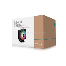 DEEPCOOL AG400 DIGITAL ARGB CPU hűtő (31,6 dB; max, 128,93 m3/h; 4pin csatlakozó, 4 db heatpipe, 12cm, PWM, A-RGB) DEEPCOOL_R-AG400-BKADMN-G-1 small