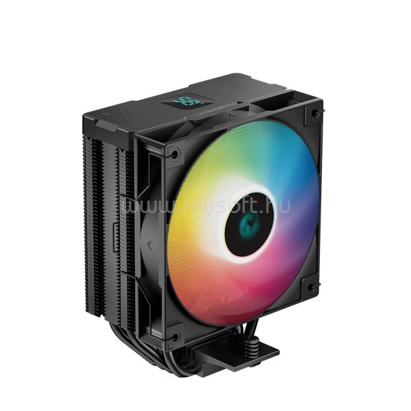 DEEPCOOL AG400 DIGITAL ARGB CPU hűtő (31,6 dB; max, 128,93 m3/h; 4pin csatlakozó, 4 db heatpipe, 12cm, PWM, A-RGB)