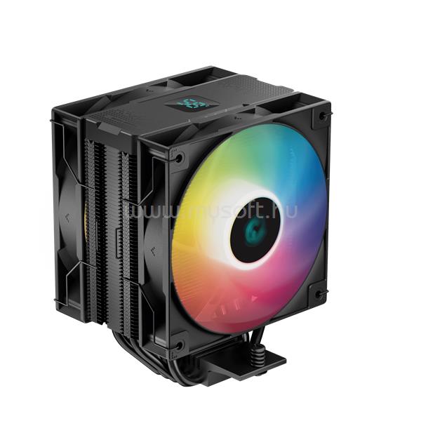 DEEPCOOL AG400 DIGITAL PLUS CPU hűtő (31,6 dB; max, 134,03 m3/h; 4pin csatlakozó, 4 db heatpipe, 12cm, PWM)