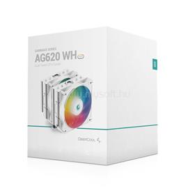 DEEPCOOL AG400 WH ARGB CPU Cooler (31,6 dB; max, 128,93 m3/h; 4pin, 4 db heatpipe, 12cm, PWM, A-RGB LED, fehér) DEEPCOOL_AG400_WH_ARGB small