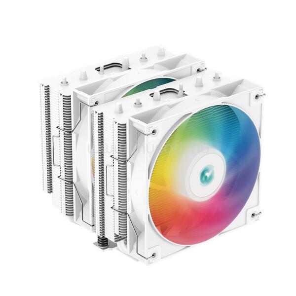 DEEPCOOL AG400 WH ARGB CPU Cooler (31,6 dB; max, 128,93 m3/h; 4pin, 4 db heatpipe, 12cm, PWM, A-RGB LED, fehér)