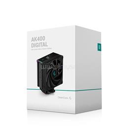 DEEPCOOL AK400 Digital CPU hűtő (28 dB; max, 117,21 m3/h; 4pin csatlakozó, 4 db heatpipe, 12cm, PWM) DEEPCOOL_R-AK400-BKADMN-G small
