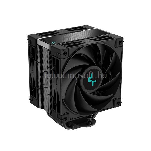 DEEPCOOL AK400 ZERO DARK PLUS CPU hűtő (28 dB; max, 101,02 m3/h; 4pin, 4 db heatpipe, 12cm, PWM)