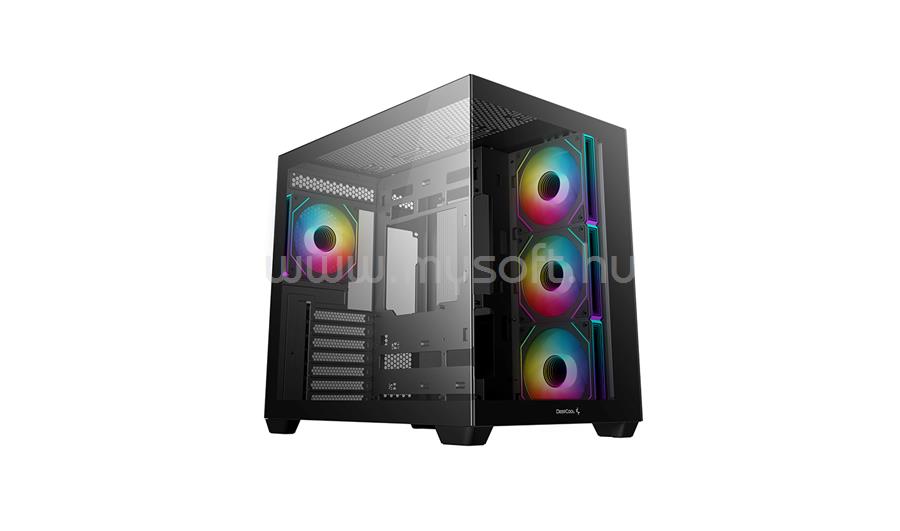 DEEPCOOL CG530 4F fekete (táp nélküli) ablakos ATX ház