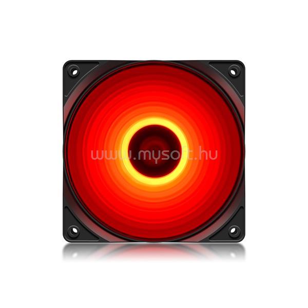 DEEPCOOL Cooler 12cm - RF120R (21,9dB; max. 83,08 m3/h; 3pin csatlakozó; ház hűtésre, piros LED)
