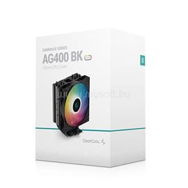 DEEPCOOL AG400 BK ARGB CPU hűtő (31,6 dB; max, 128,93 m3/h; 4pin csatlakozó, 4 db heatpipe, 12cm, PWM) DEEPCOOL_R-AG400-BKANMC-G-2 small