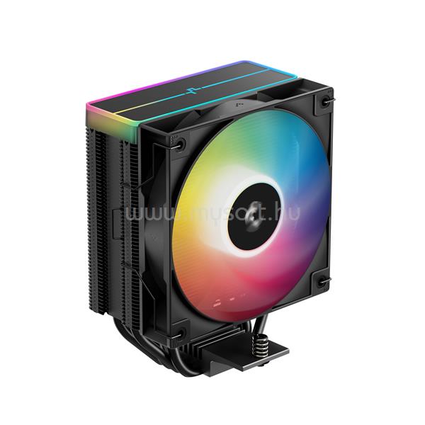 DEEPCOOL CPU Cooler - AG400 BK ARGB V2 (31,6 dB; max, 128,93 m3/h; 4pin csatlakozó, 4 db heatpipe, 12cm, PWM)