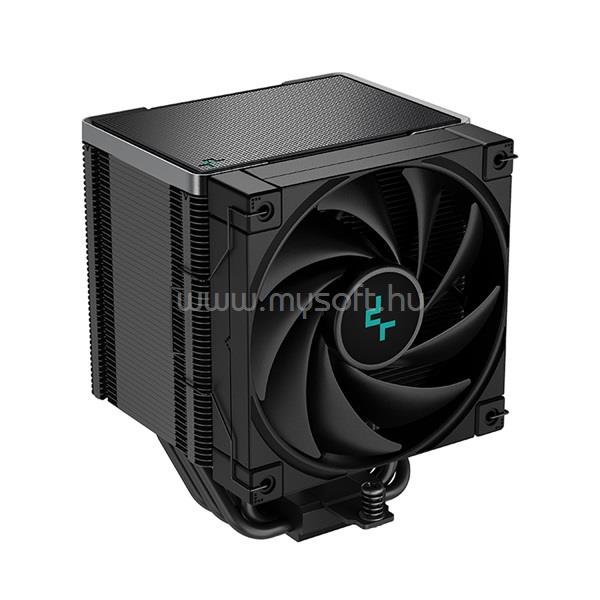 DEEPCOOL CPU Cooler - AK500 ZERO DARK (31,5 dB; max, 88,75 m3/h; 4pin csatlakozó, 5 db heatpipe, 12cm, PWM)