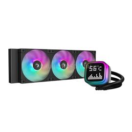 DEEPCOOL LP360 CPU vízhűtés (max 21dB; max. 122,39 m3/h; 3x12cm, LED kijelző, fekete) DEEPCOOL_R-LP360-BKMSNC-G-1 small