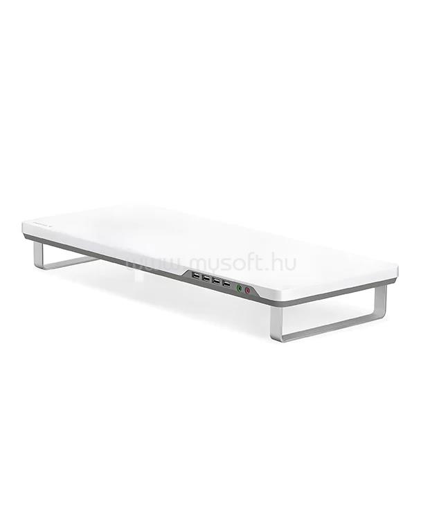 DEEPCOOL Monitor állvány 27"-ig - M-DESK F1 GRAY (4 db USB, audio jack)