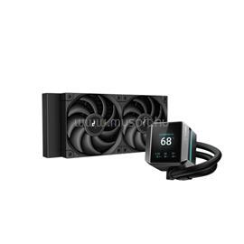 DEEPCOOL MYSTIQUE 240 CPU vízhűtés (max 21dB; max. 123,09 m3/h; 2x12cm, LED kijelző, fekete) DEEPCOOL_R-LX550-BKDSNC-G-1 small