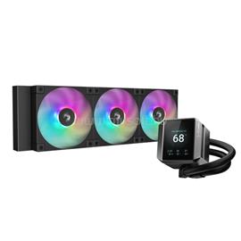 DEEPCOOL MYSTIQUE 360 ARGB CPU vízhűtés (max 21dB; max. 123,09 m3/h; 3x12cm, LED kijelző, fekete) DEEPCOOL_R-LX750-BKADSNC-G-1 small