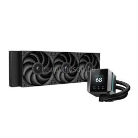 DEEPCOOL MYSTIQUE 360 CPU vízhűtés (max 21dB; max. 123,09 m3/h; 3x12cm, LED kijelző, fekete) DEEPCOOL_R-LX750-BKDSNMP-G-1 small