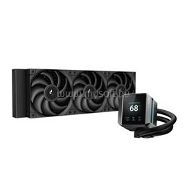 DEEPCOOL MYSTIQUE 360 CPU vízhűtés (max 21dB; max. 123,09 m3/h; 3x12cm, LED kijelző, fekete) DEEPCOOL_MYSTIQUE small