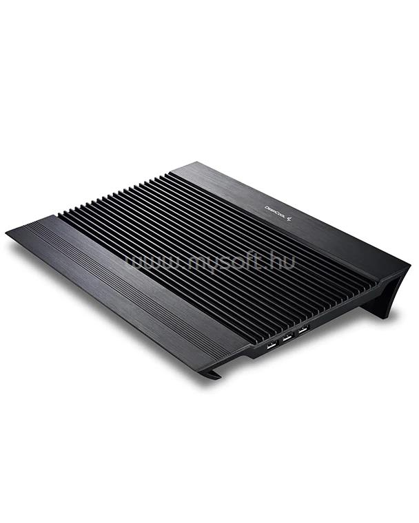 DEEPCOOL N8 Black notebook hűtőpad 17"-ig (25.1dB; max. 160,89 m3/h; 2x14cm, 4xUSB3.0)